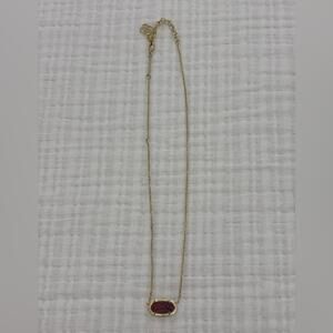 Kendra Scott Gold Necklace with Pink Pendant